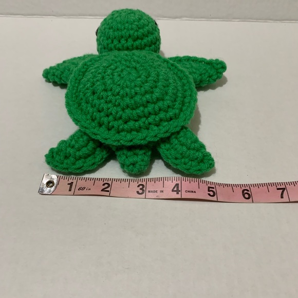 Nursery Decor Playroom Decor Stuffed Handmade Crocheted Sea Turtle - Picture 11 of 13